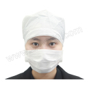 GC/国产 洁净室护士帽 C102 均码 白色 0.5mm条纹防静电布 1顶 销售单位：顶